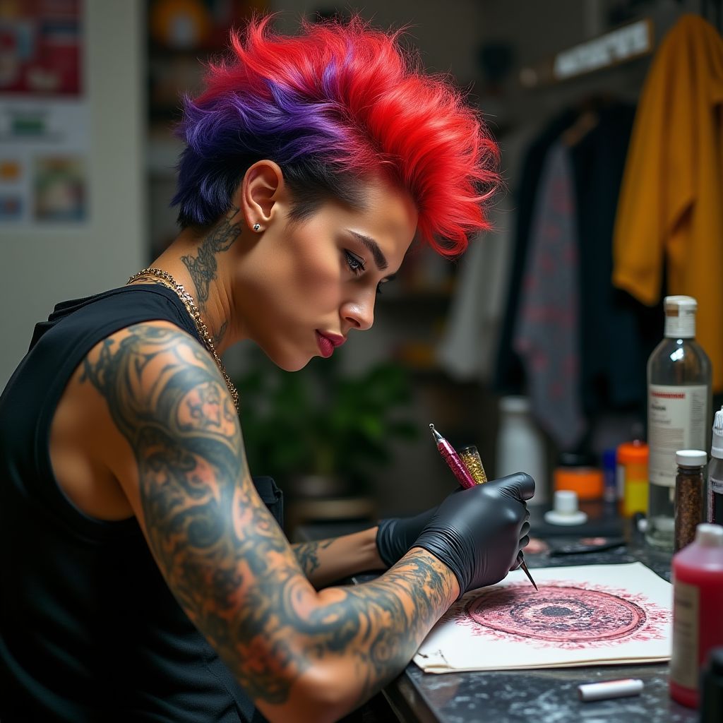 Artista de tatuajes Lucía Mendoza
