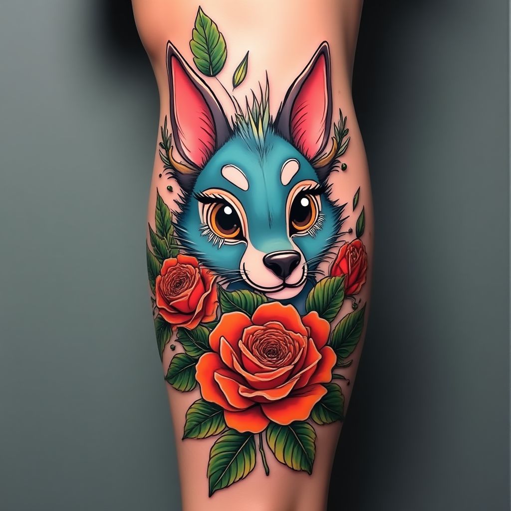 Tatuaje a color vibrante